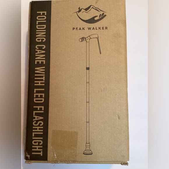 Vive Folding Cane Collapsible Lightweight Adjustable With LED Flashlight New - Picture 1 of 4